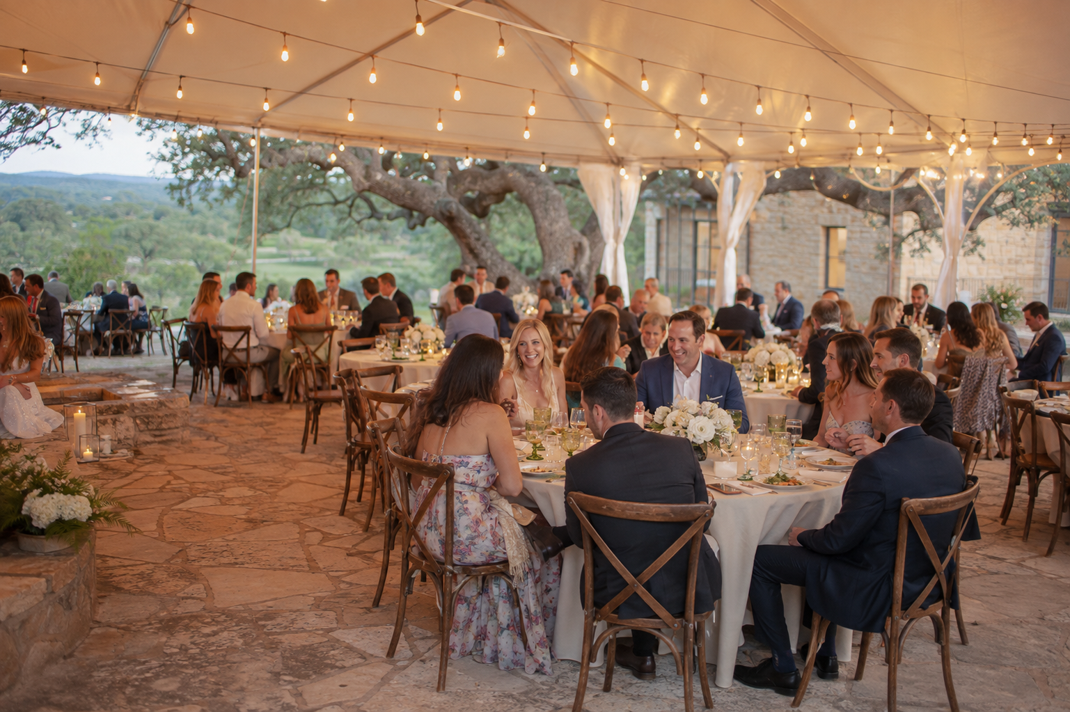 Outdoor birthday party setup